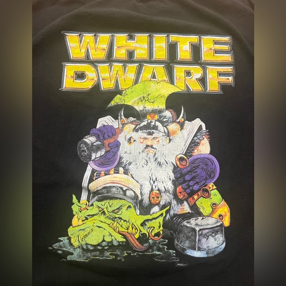 1990s Vintage White Dwarf Fantasy Comic Video Game Promo Tee XL Fader - Picture 4 of 4
